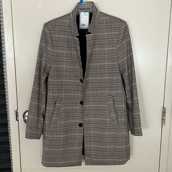 Patterned coat Beige/Checked - Picture 1 of 5
